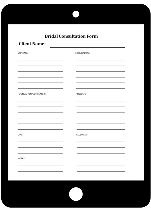 Bridal Consultation Template